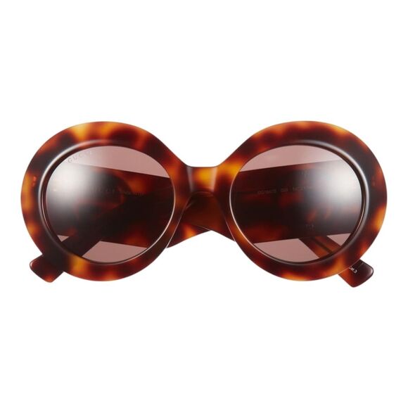 Gucci Designer Brown Tortoise Round Sunglasses Italy main image 7